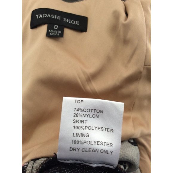 TADASHI SHOJI Black Floral Multicolor Lace Illusion Sheath Dress Sz 0 EUC! $408 - Picture 2 of 7